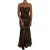 Strapless Leoprint Maxi-jurk