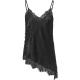 Only Onlindona strap satin lace top black