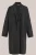 WE Fashion – Dames lang gebreid vest van wolmix – Curve – Regular fit – Donkergrijs gemeleerd –  Plus Size