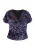 faina Blouse  blauw / lila / zwart