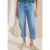Cecil Dames 3/4 Wide Legs jeans in Loose Fit in Blauw
