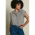 LOLALIZA geruite blouse – donkerblauw