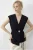 Geknoopte V-hals Crêpe Gilet