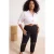 Trendyol Curve Dames Zwart Effen Mom Hoge taille Grote maten Jeans