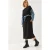 Gelaagde Denim Midi-jurk met Ronde Hals