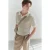 TRENDYOL MAN Jongens Beige Gestreept Kort Relaxed fit Poloshirts