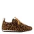 DWRS Sisak leren sneakers met panterprint – bruin