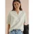 Cecil Dames Blouse met halflange mouwen, split in de hals en strepen in Groen