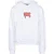 Witte hoodie met gebroken wit graffiti-verflogo