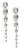 LOTT. gioielli Oorbellen Dames Cl Earring Waterfall Of Stones L, Kleur: Zilverkleurig