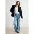 TRENDYOLMİLLA Dames Blauw Effen Wijde pijp Normale taille Jeans