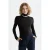 Scotch & Soda Roll Up Neck Long Sleeve T-shirt Black
