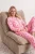 TRENDYOLMİLLA Dames 2-pack Roze Met grafische print Lang, Regular fit Pyjama- Sets