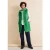 Street One Dames Lange gewatteerde bodywarmer met capuchon in Groen
