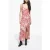The Kooples Long Dress With Square Neckline Red / White