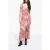 The Kooples Long Dress With Square Neckline Red / White