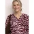 Street One Dames Shirt met gespleten hals en structuurmix in Roze