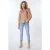 EsQualo Blouse Elasticated Slv Poplin Camel