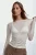 Slim Fit Bootneck Lange Mouw Gebreide Blouse
