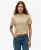 Superdry Vrouwen Core Boxy T-shirt met Losse Pasvorm en Borduursel Beige