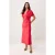 TRENDYOLMİLLA Dames Rood Effen Maxi Kort Recht Jurken