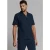 No Excess Shirt Short Sleeve Jersey Revers Collar Solid Terry Deep Blu