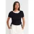 Dames Katoenen Slim Fit Ronde Hals T-shirt