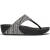 Dames Fit Flop Lulu Shimmerweave teen-post sandalen in zwart