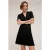 Motivi Ribbed Knit Dress With Collar Black