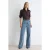 TRENDYOLMİLLA Dames Blauw Effen Wijde pijp Hoge taille Jeans