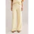 WE Fashion wide leg regular waist broek lichtgeel