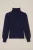 WE Fashion – Meisjes coltrui met van ribstof – Regular fit – Donkerblauw – Viscose –