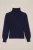 WE Fashion – Meisjes coltrui met van ribstof – Regular fit – Donkerblauw – Viscose –