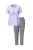 Ulla Popken Pyjama  grijs / donkergrijs / lavendel