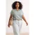 Trendyol Curve Dames Kaki Effen Kort Getailleerd Grote maten T-shirts