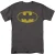 Batman Unisex T-shirt voor volwassenen met Bat-logo, gewassen (Houtskool)
