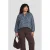 GREAT LOOKS blousetop met strikkraag panterprint blauw/bruin
