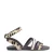 BRONX New skyler leren sandalen met panterprint bruin