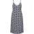Trendyol Curve Dames Donkerblauw Stippen Maxi Mouwloos A-lijn Grote maten Jurk