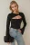 Asymmetrische Halsuitsnijding Lange Mouwen Top