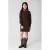 Shoeby midi jurk – donkerbruin