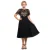 Damesjurk met plooi Goddiva Top Chiffon Midi