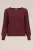 WE Fashion – Dames gebreide trui – Curve – Regular fit – Donkerrood –   Plus Size