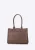 Wittchen Dames Klassieke Schoudertas met Stoffen Inzetstuk, Beige, Eco-leer
