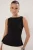 TRENDYOLMİLLA Dames Zwart Effen Mouwloos Getailleerd Blouses