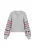 MYMO Gebreid vest  lichtgrijs / rood / zwart