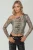 Asymmetrische Kraag Tuele Blouse