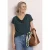 Street One Dames Shirt met hangende schouders en watervalvoorkant in Groen