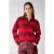 Shoeby gebreide gestreepte trui – rood/donkerrood