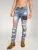 MAD TIGERS Jeans ‘CHE-CHAINS ARTPATCH’  lichtblauw